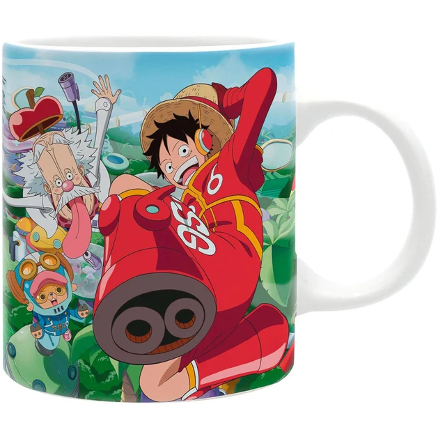 Modèle déco pour vitrine: One Piece - Mug - Luffy Chopper & Vegapunk