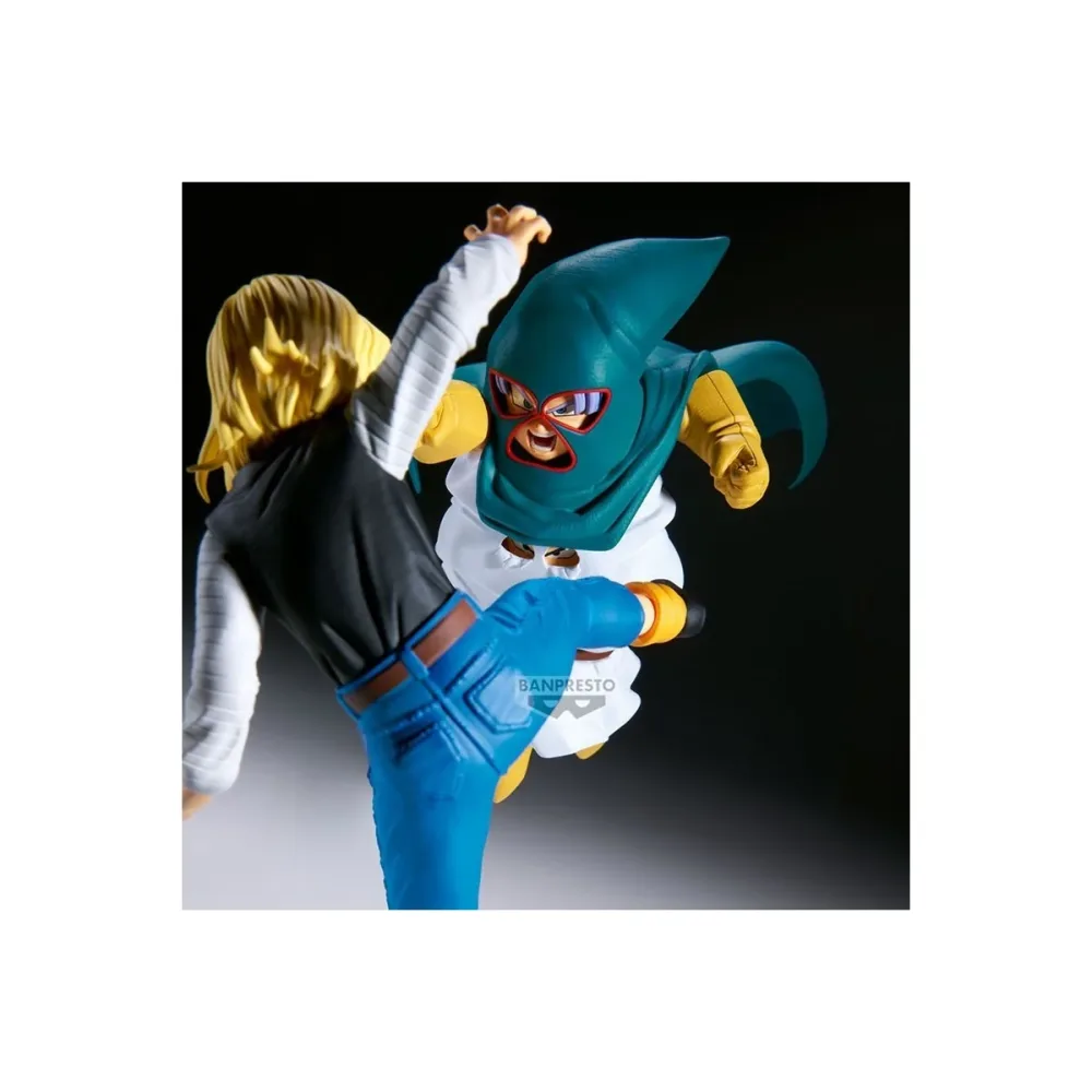 Modèle collection esprit collection: Dragon Ball Z - Figurine Android 18 + Mr Satan vs Mighty Mask