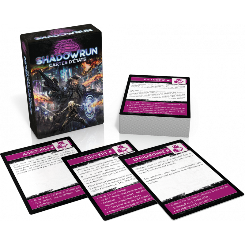 Sympa Figurine pour vitrine: Shadowrun 6 : Cartes d'état