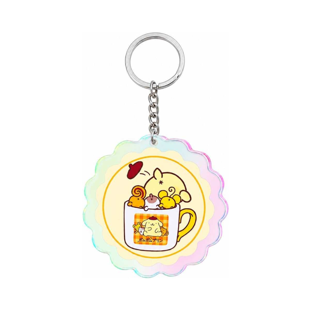Artistique Pièce: Sanrio Porte-clés en acrylique Pompompurin 30th Anniversary Squishy Cute Purin 02