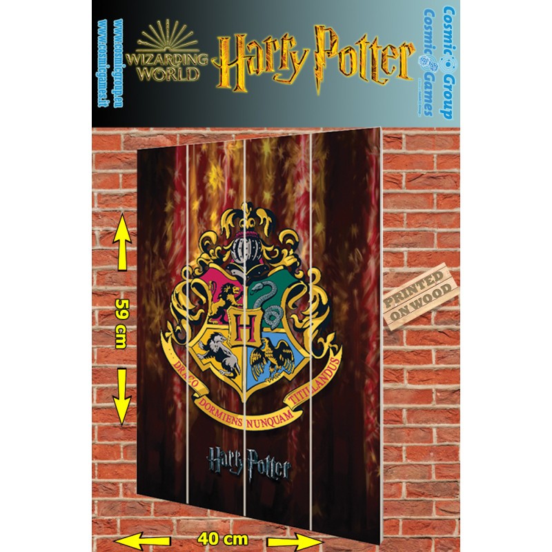 Statue style moderne: HARRY POTTER HOGWARTS CREST impression bois