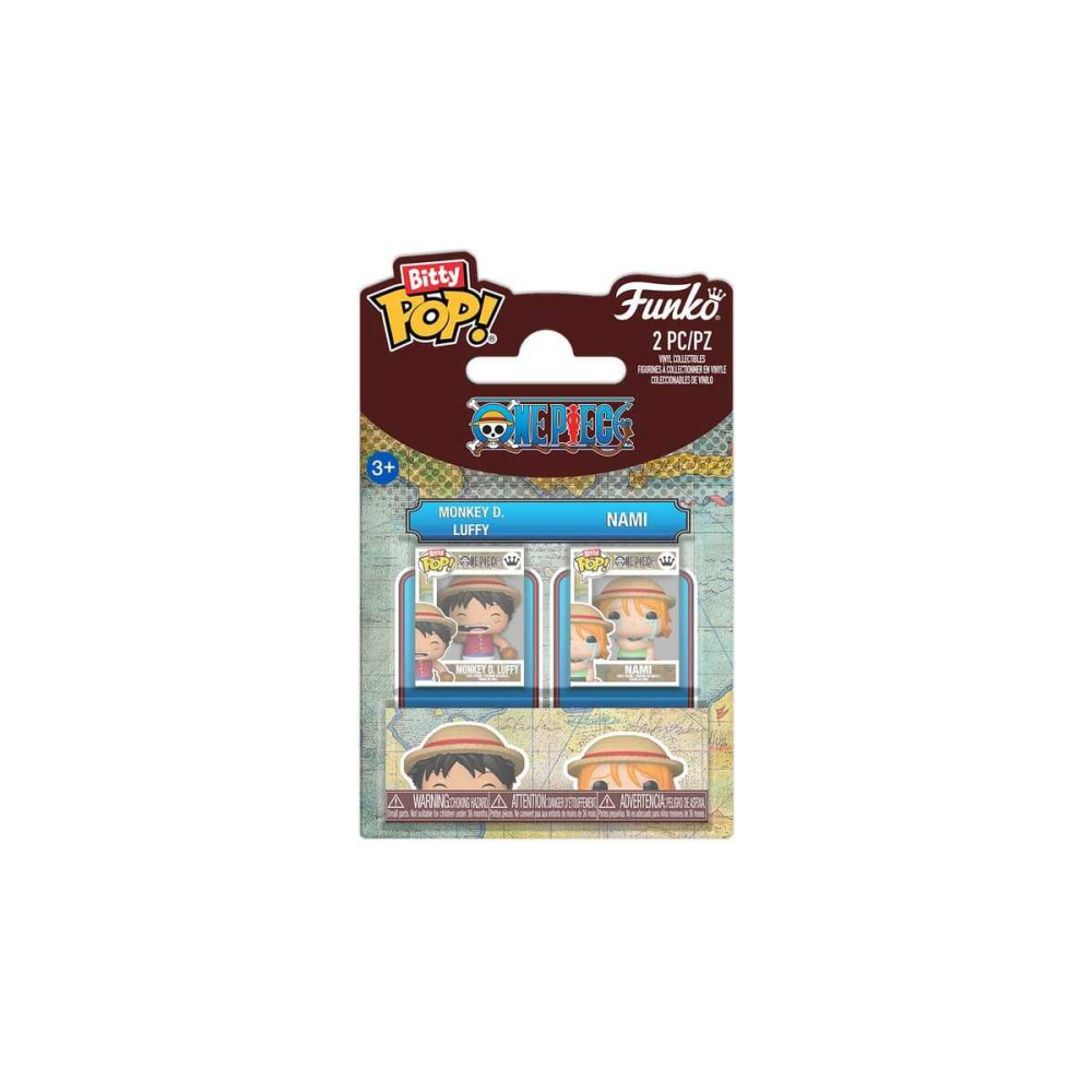 Belle Miniature format compact: Figurine Pop One Piece Bitty POP! Vinyl figurines Monkey D. Luffy & Nami 2 cm