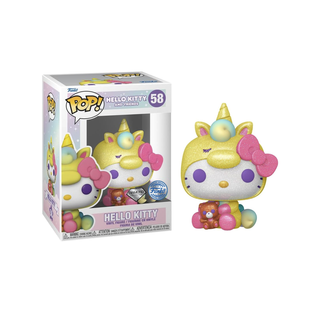 Modèle vitrine déco: Figurine Pop HELLO KITTY - POP Sanrio N° 58 - Hello Kitty (Diamond)
