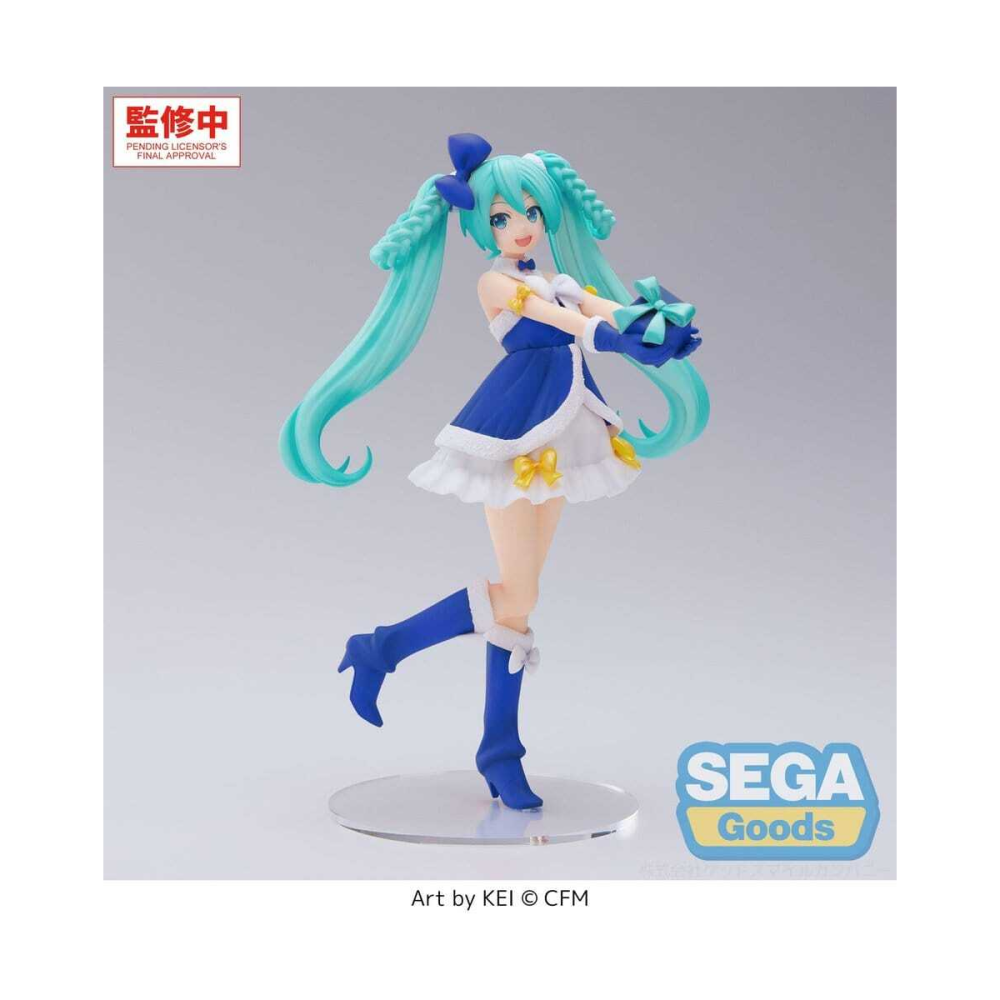 Rétro Design: Character Vocal Series 01: Hatsune Miku figurine PVC High Premium Hatsune Miku Sapphire Christmas Ver. 21 cm