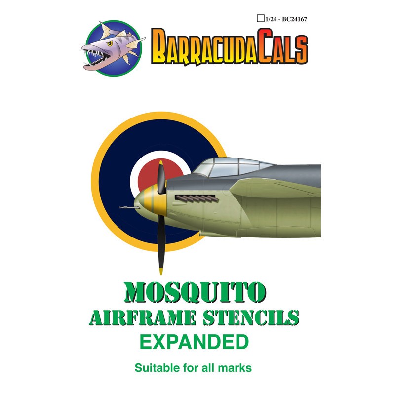 Sélection style geek: Décal Réimprimé ! de Havilland Mosquito NF.II/FB Mk.VI Airframe Stencils - Développé
