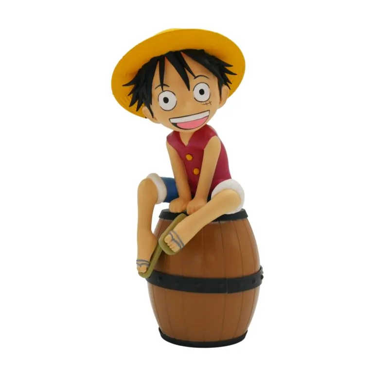 Belle pièce pour collection: ONE PIECE - Luffy sur Tonneau - Figurine Lumineuse - 20 cm