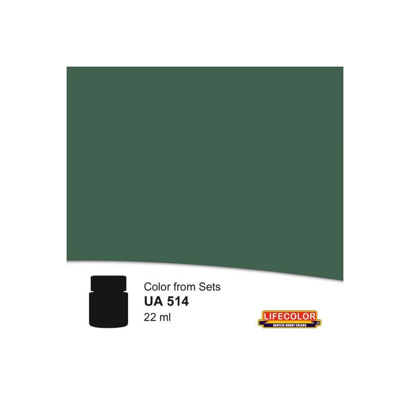 Rétro Collection pour vitrine: Peinture acrylique RAAF Foliage Green (Feuilllage vert) FS 24092 22 ml