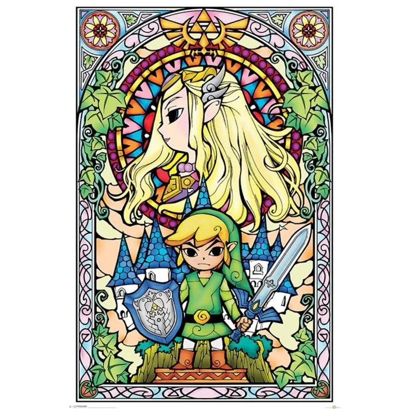 Élégante Sélection pour déco: Legend of Zelda pack posters Stained Glass 61 x 91 cm (5)