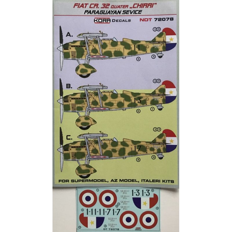 Geek Décoration: Décal Fiat CR.32 Quater 'CHIRRI' service paraguayen