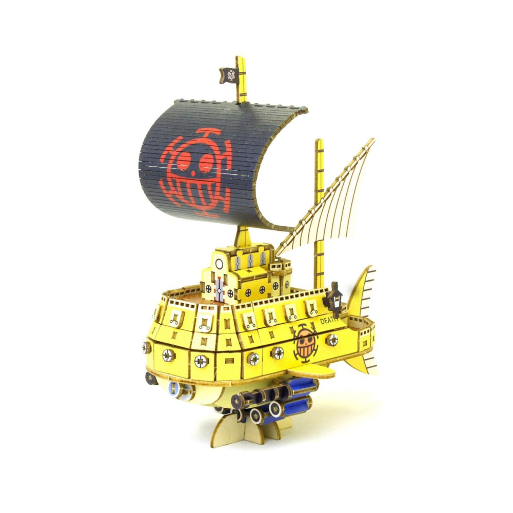 Joli modèle pour étagère: ONE PIECE - Law's Submarine - Wood Model Kit 16cm