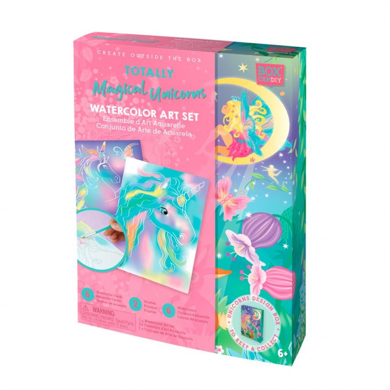Joli modèle pour vitrine: Box Candiy: Totally Licorne Magique - COFFRET D'AQUARELLES