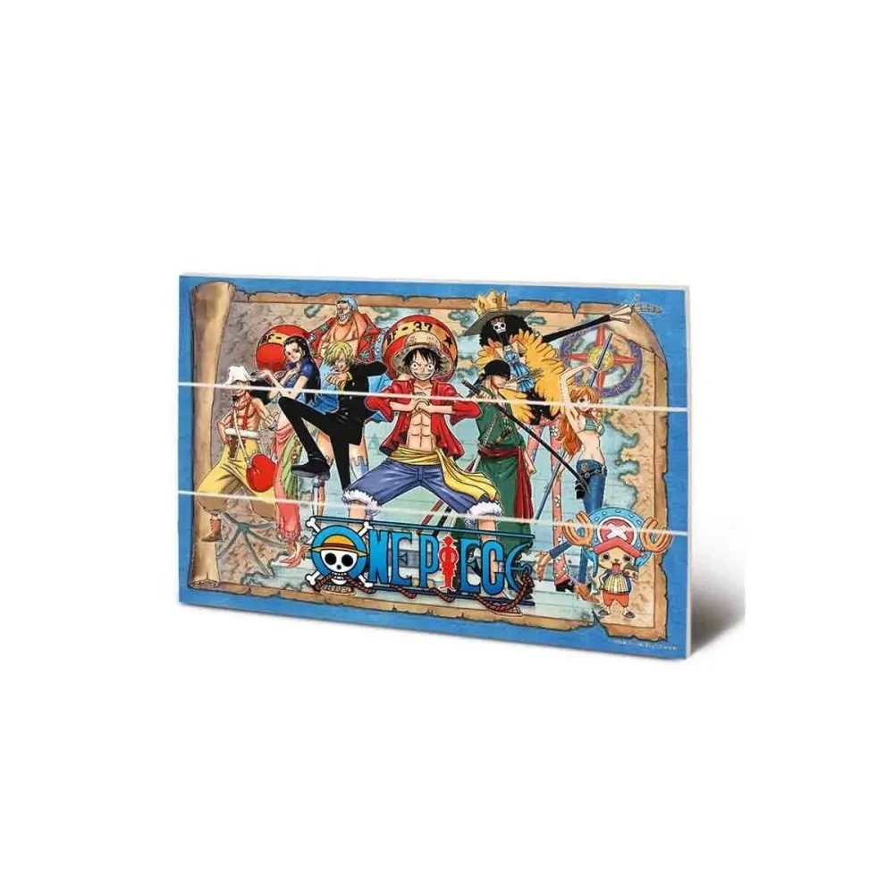 Figurine collection pour cadeau: One Piece - Tableau en bois Straw Hat Pirates Map