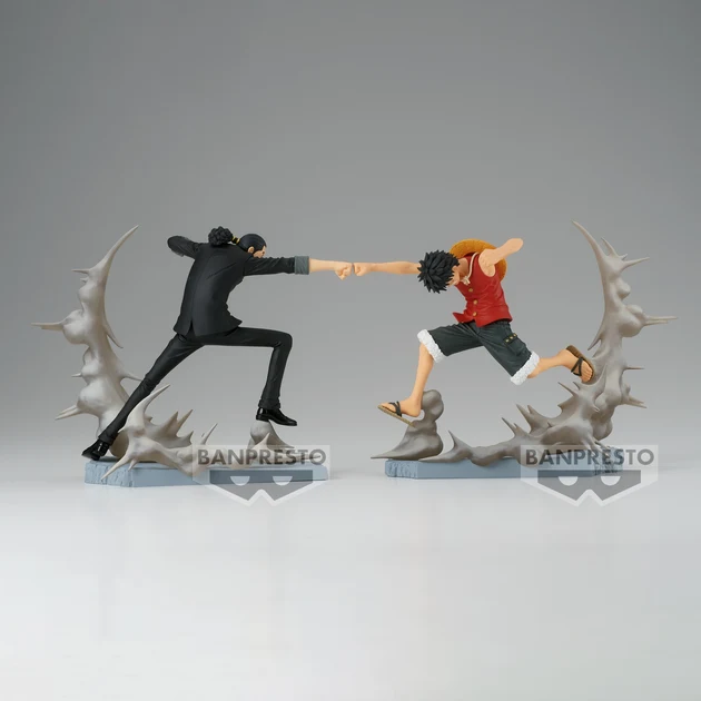 Élégante Miniature style pop: One Piece - Figurines Luffy & Rob Lucci - SENKOZEKKEI