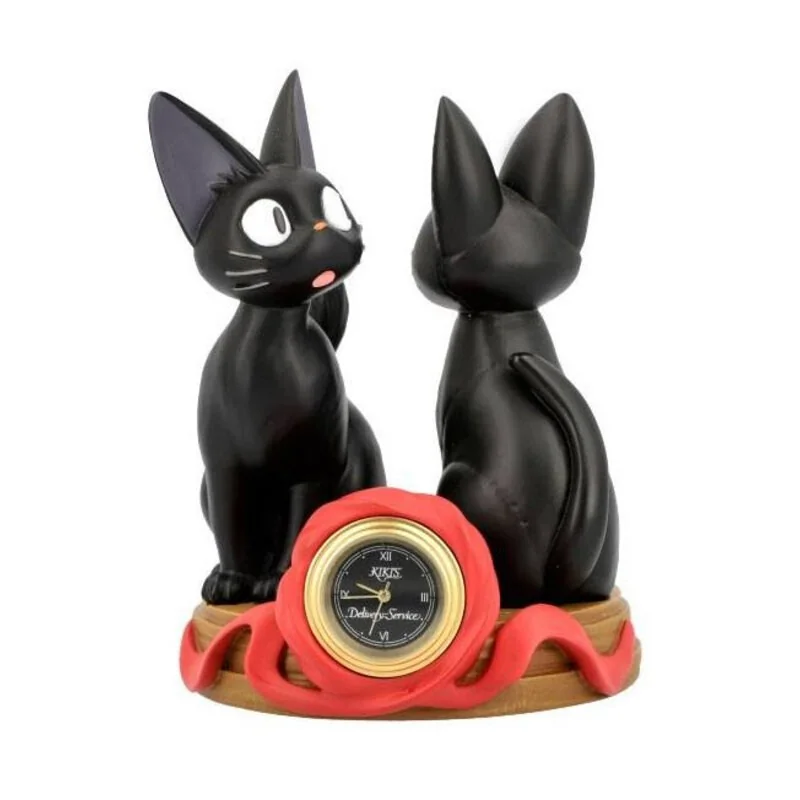 Moderne Création: Kiki la petite sorcière horloge Jiji & Soft Toy Jiji 11 cm