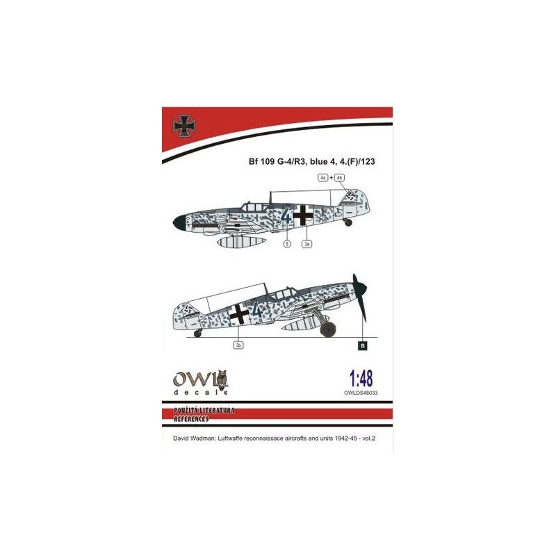 Joli modèle style moderne: Décal Reconnaissance Messerschmitt Bf-109G-4/R3 Bleu 4