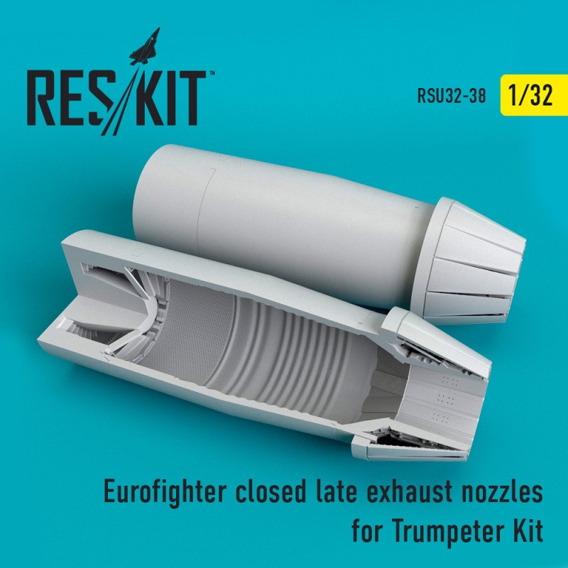 Artistique Modèle: Buses d'échappement Eurofighter EF-2000A / EF-2000B en position fermée (type récent) (conçues pour être utilisées avec les kits