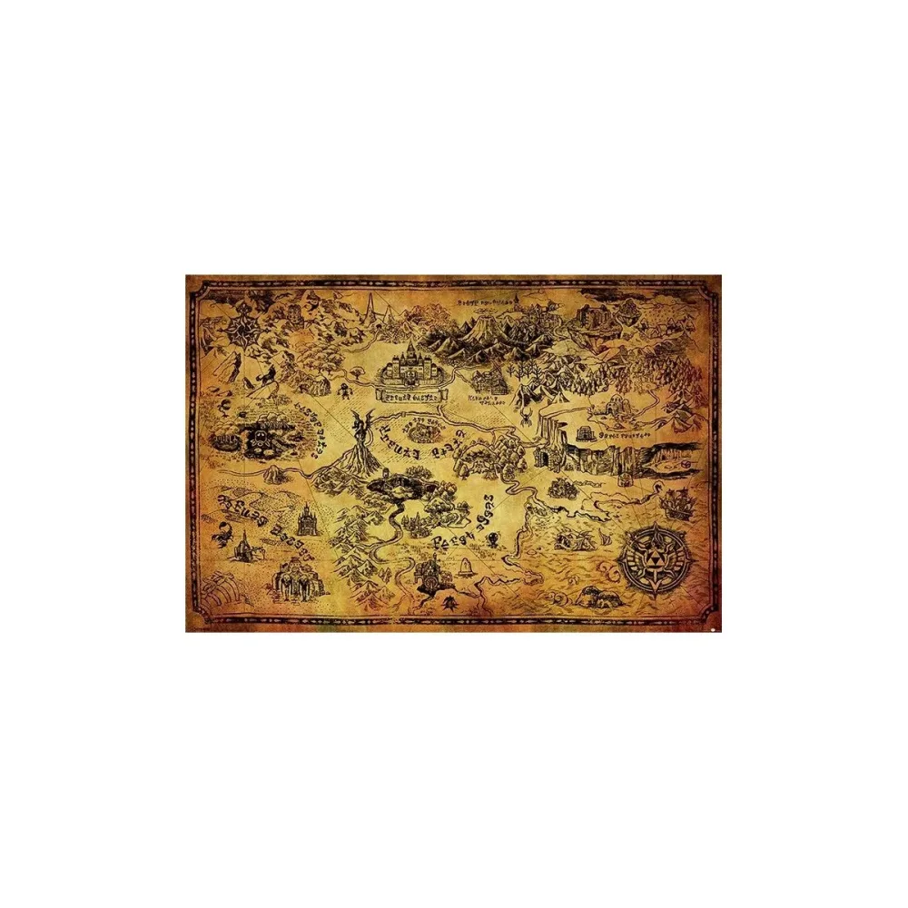 Joli modèle esprit collection: Zelda - posters Hyrule Map