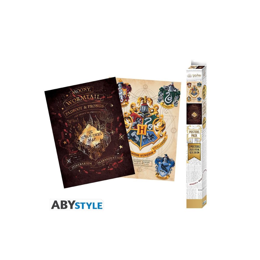 À offrir: Set 2 Posters - Harry Potter Blason & Maraudeurs (52x38)
