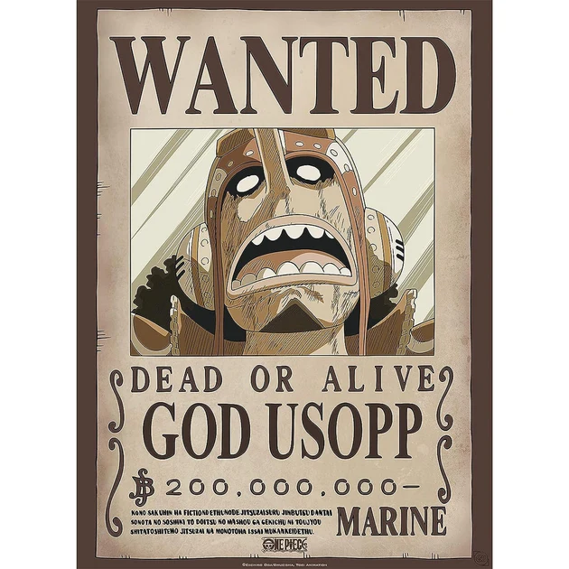 Compacte Objet: One Piece - Poster - Wanted God Usopp