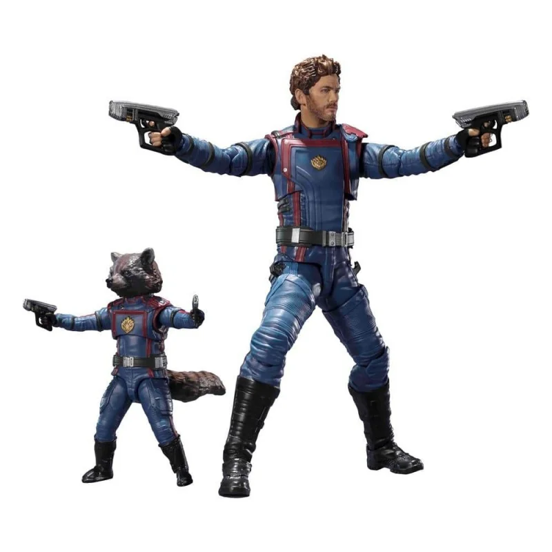 Décorative Figurine pour cadeau: Figurine GOTG 3 - Star-Lord & Rocket Raccoon - Figure S.H. Figuarts 6-15cm