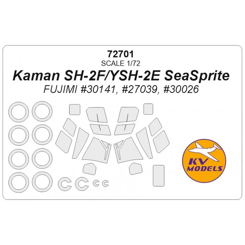 Univers style rétro: Kaman SH-2 SeaSprite + masques de roues (conçu pour être utilisé avec les kits FUJIMI FJ30141, FJ27039, FJ30026) [SH-2F, YSH-2E]