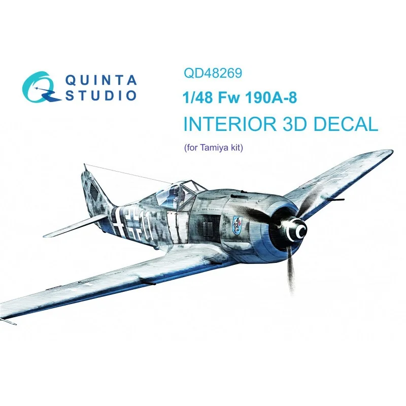 Soignée Design: Focke-Wulf Fw-190A-8 3D-Printed & coloured Interior on decal paper (designed to be used with Tamiya kits)