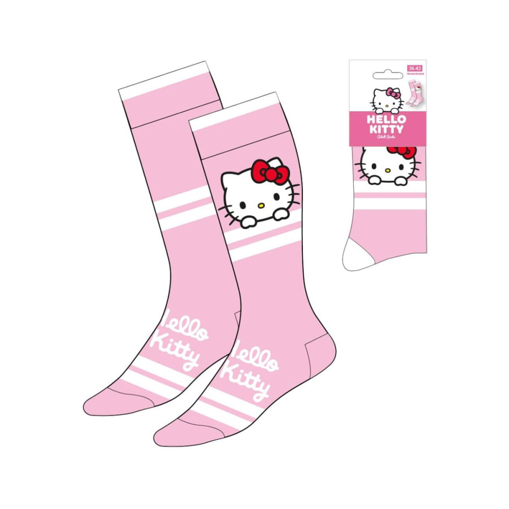 Belle déco pour vitrine: Sanrio chaussettes Hello Kitty Stripes 36-43