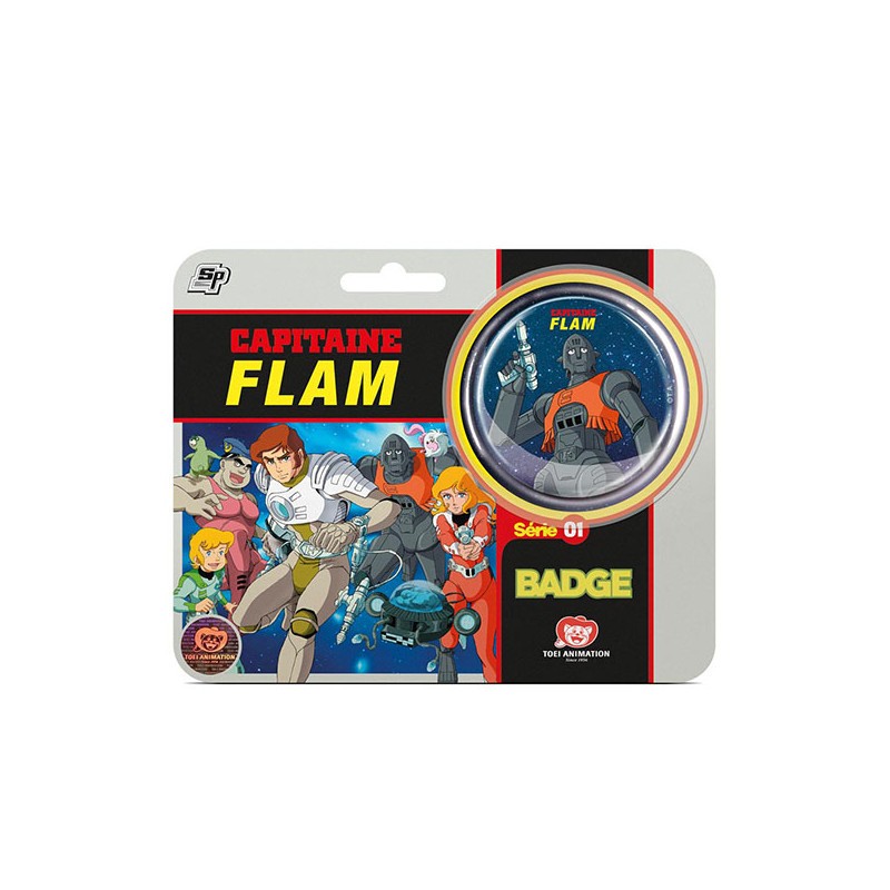 Compacte Création: Capitaine Flam Badge Blister Crag 5,6cm