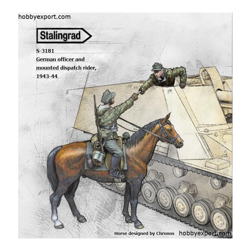 Charmante Décoration pour bureau: Figurines OFFICIER ALLEMAND ET Cavalier d'expédition à cheval