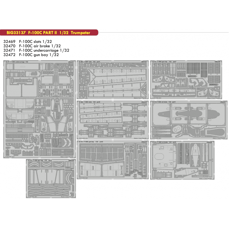 Jolie Sélection: North-American F-100C PART II 1/32 (conçu pour être utilisé avec les kits Trumpeter)