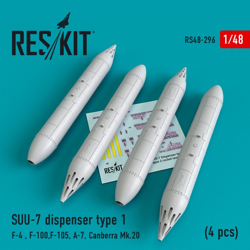 Classique Création: Distributeur SUU-7 type 1 (4 pièces) (McDonnell F-4, North-American F-100, Republic F-105, A-7, Canberra Mk.20) Academy, Eduard,