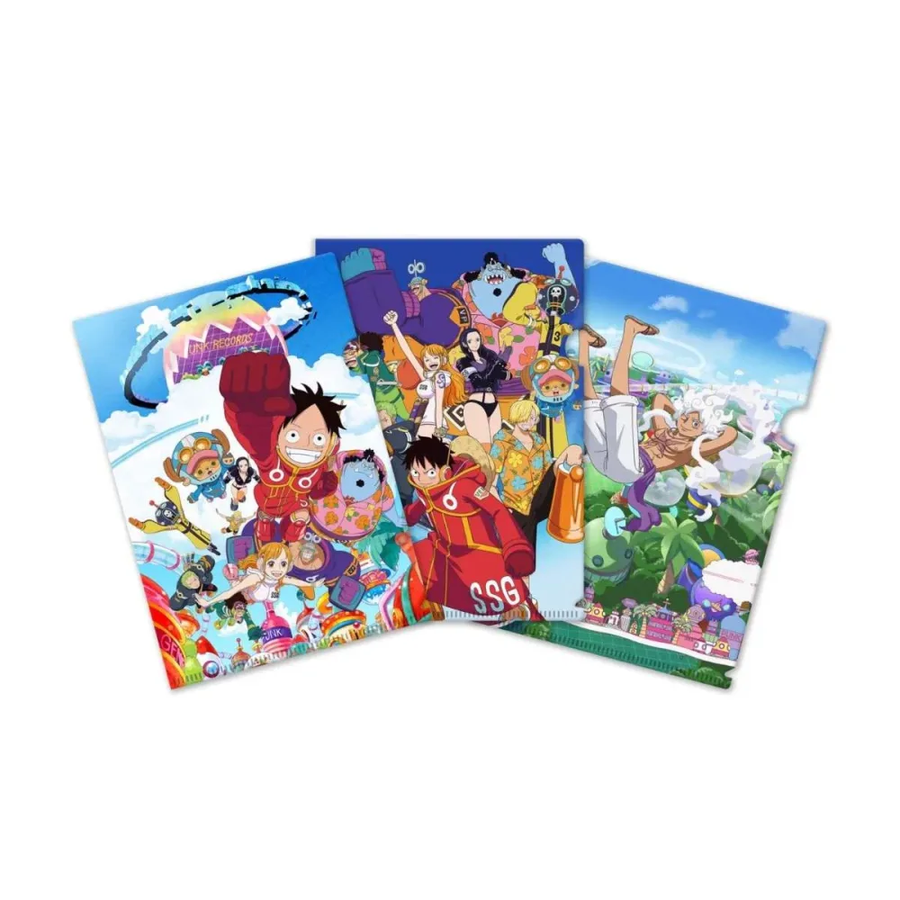 Objet vitrine style pop: One Piece Egghead Saga Clearfile Set
