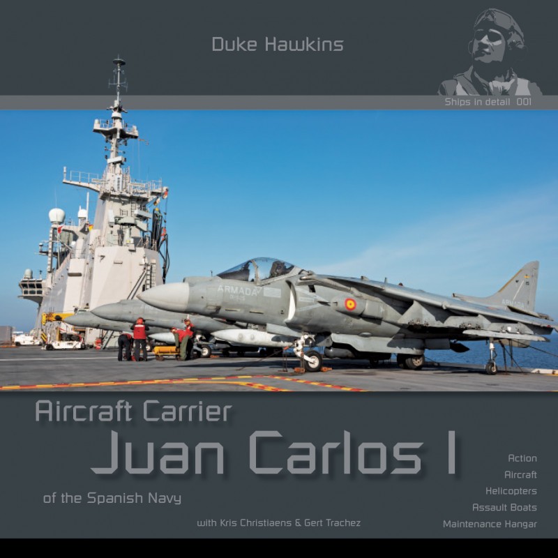 Objet vitrine style moderne: Dans ce livre, nous présentons en détail le porte-avions espagnol Juan Carlos I