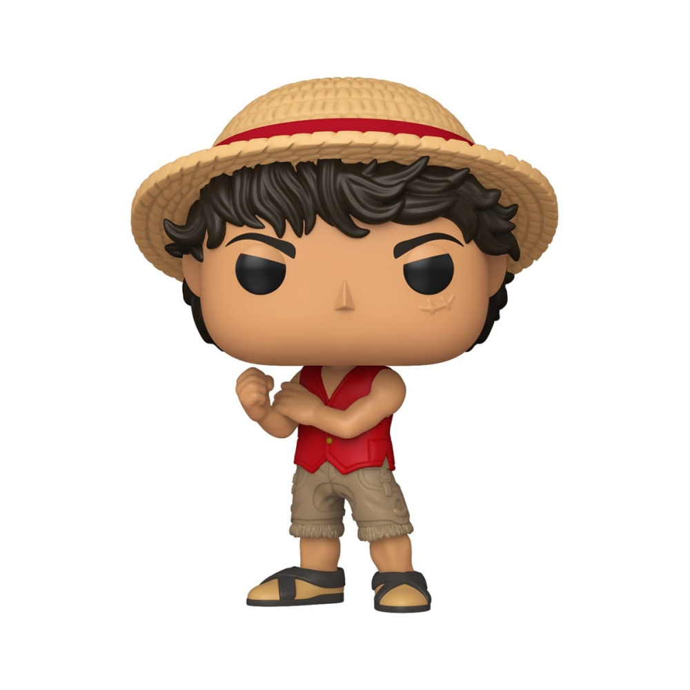 Jolie miniature pour vitrine: Figurine Pop One Piece Netflix POP! TV Vinyl figurine Monkey D. Luffy 9 cm