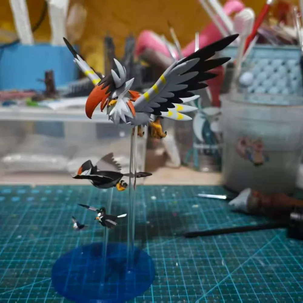 Modèle vitrine pour vitrine: [PREORDER] 1/40 Zukan Figure [ROWLET] – Starly & Staravia & Staraptor & Mega Staraptor