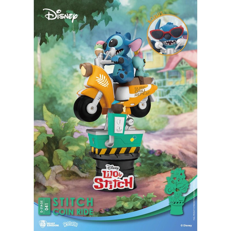 Stylée Collection style pop: Disney Coin Ride Series diorama PVC D-Stage Stitch 16 cm