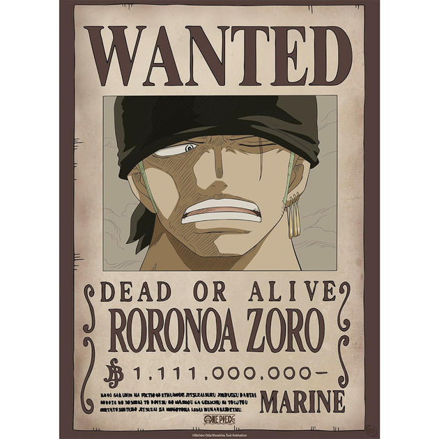 Pièce vitrine style pop: One Piece - Poster - Wanted Roronoa Zoro (Wano)