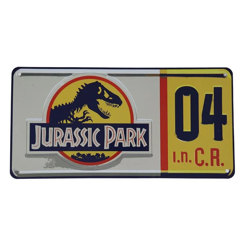 Vitrine à exposer: Jurassic Park réplique 1/1 plaque minéralogique Dennis Nedry