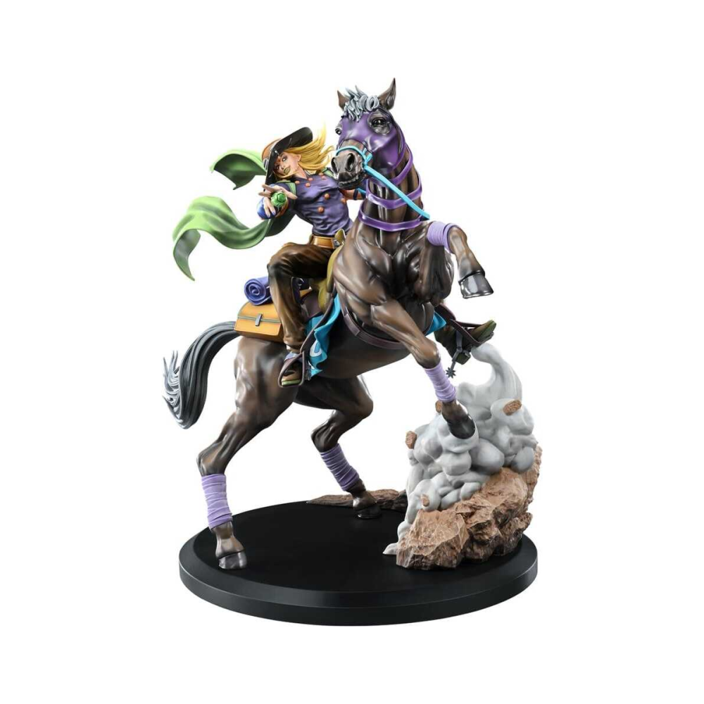 Belle pièce style geek: JoJo's Bizarre Adventure: Steel Ball Run figurine Gyro Zeppeli & Valkyrie 31 cm