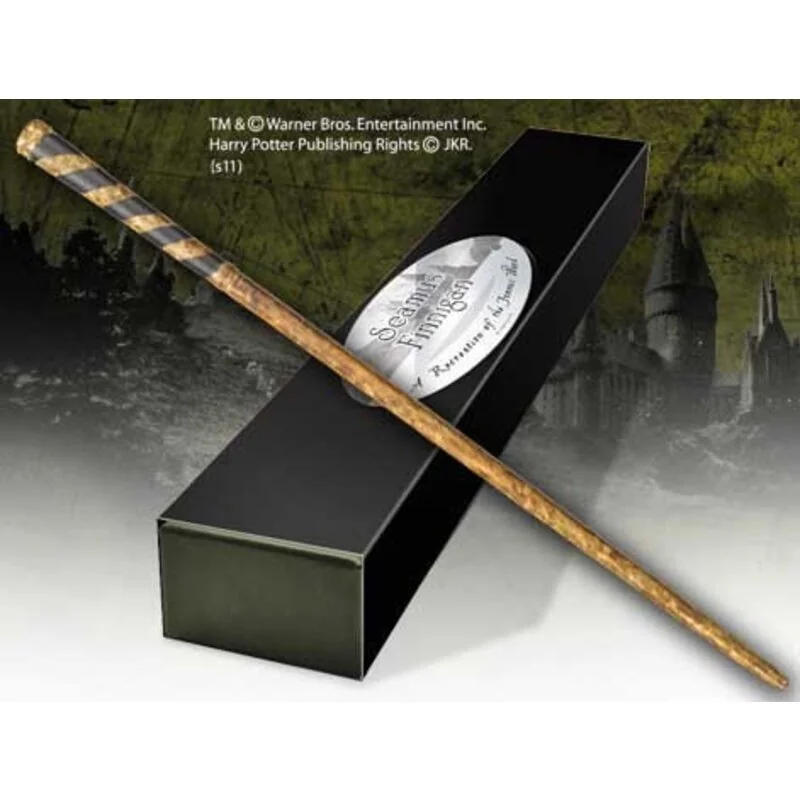 Pièce vitrine pour cadeau: Harry Potter réplique baguette de Seamus Finnigan (édition personnage)
