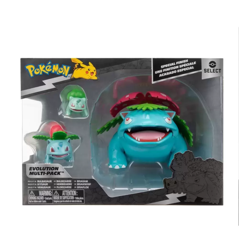 Charmante Déco: Figurine POKEMON - Bulbizarre, Herbizarre, Florizarre - Multipack Evolution
