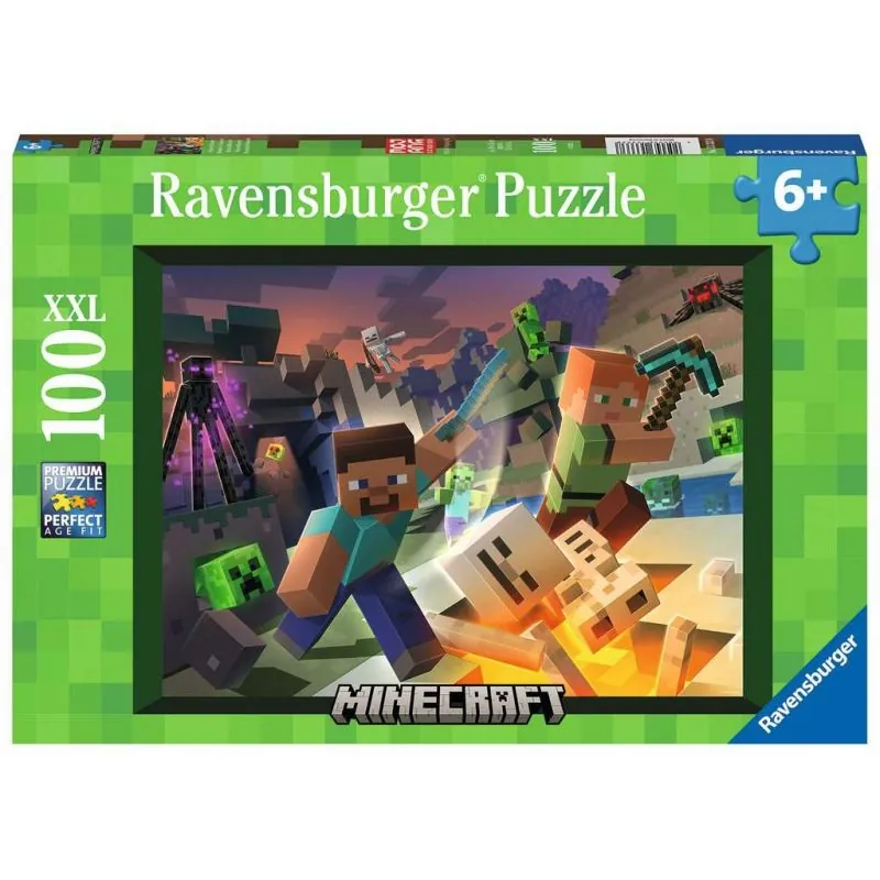 Compacte Modèle: Puzzle 100 p XXL - Monstres de Minecraft