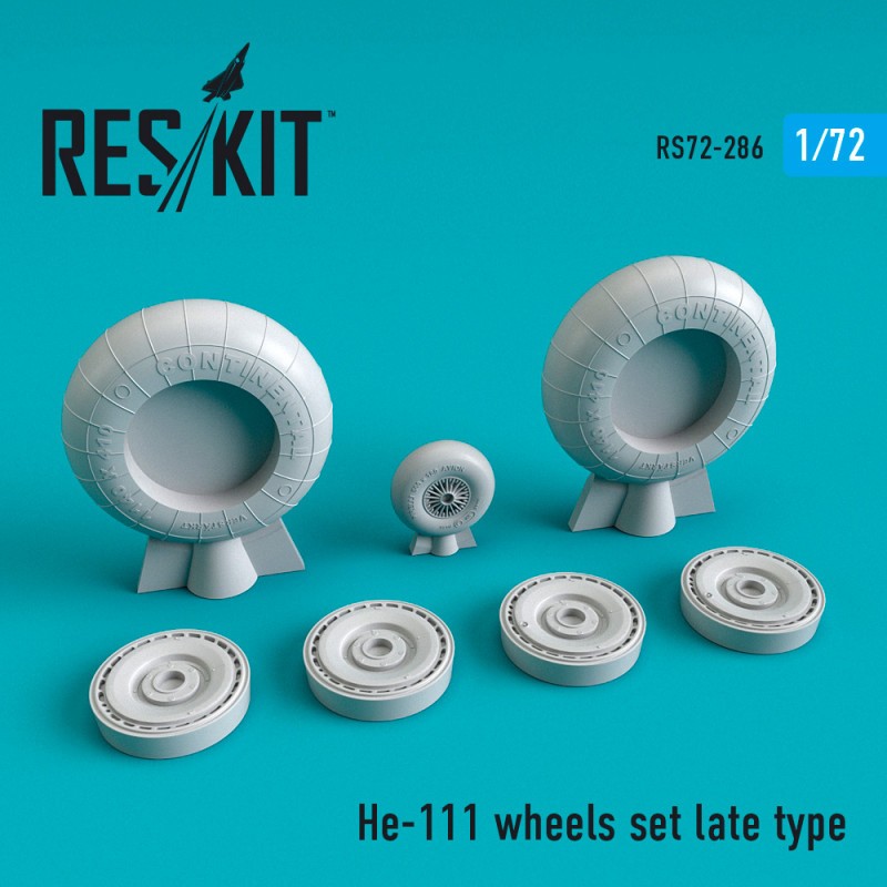 Artistique Collection: Jeu de roues Heinkel He-111 de type tardif (conçu pour être utilisé avec les kits Airfix, Hasegawa, Hobby 2000, Italeri et Revel