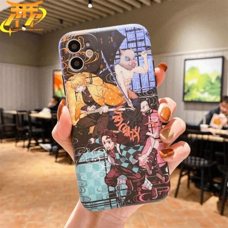 Artistique Univers: Coque Iphone Tanjiro, Nezkuo, Inosuke et Zenitsu - Demon Slayer ™