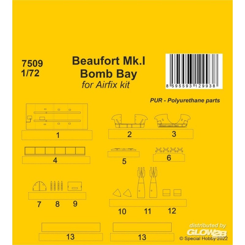 Charmante Figurine: Trousse Beaufort Mk.I Bomb Bay / Airfix