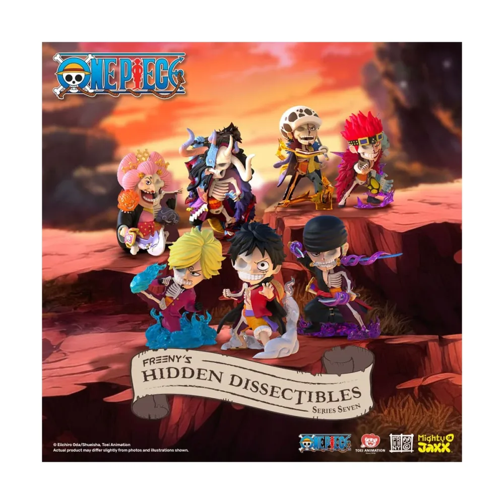 Élégante Vitrine pour étagère: One Piece: Freeny's Hidden Dissectibles Wano 4 inch Vinyl Figure Blind Box Display (6)