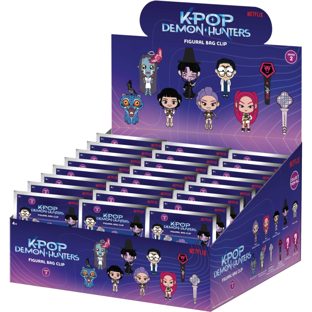 Classique Style format compact: K-POP DEMON HUNTERS - Series 2 - 3D Foam Bag Clip porte-clé (Display 24 Pcs)