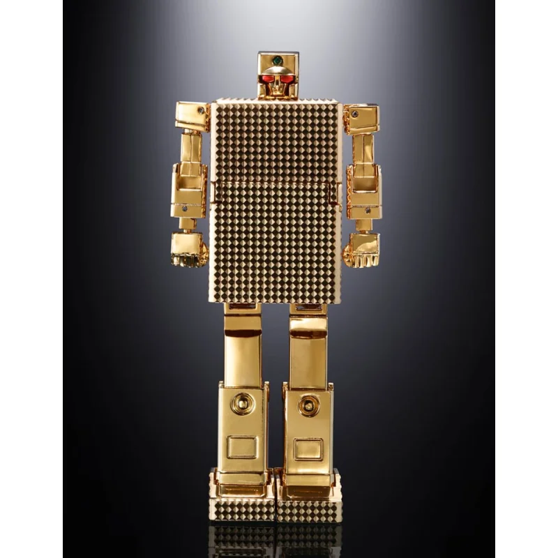 Compacte Miniature: Golden Warrior Gold Lightan - Diecast Soul of Chogokin GX-32SP Gold Lightan 50th Anniversary Version