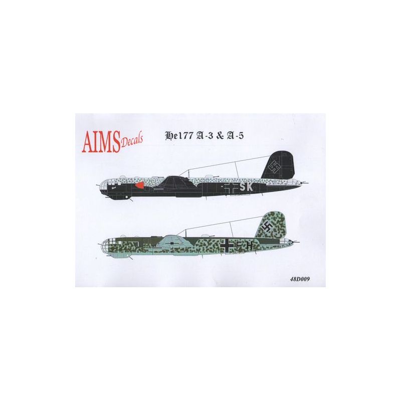 Figurine style moderne: Décal Réimprimé ! Heinkel He-177A-3 6N+EK du 2./KG 100 France 1944He 177A-3 6N+HK du 2./KG 100 France