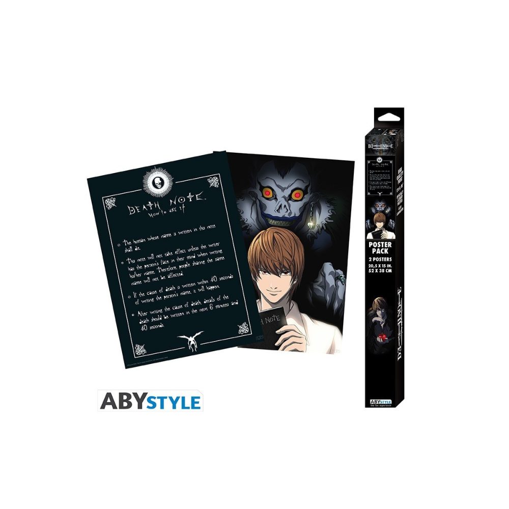 Objet à exposer: Set de 2 posters - Death Note - Light & Death Note (52x38)